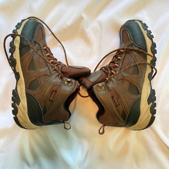 Ozark Trail Tofino Boots Waterproof High Top Faux Leather Upper Lace Brown M 10 - Picture 9 of 9